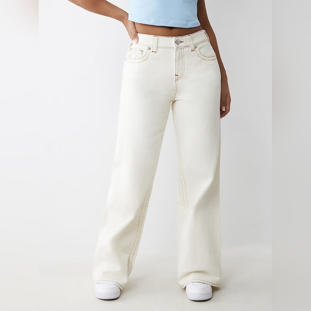 NWT True Religion Bobbi Mid Rise Baggy Jean